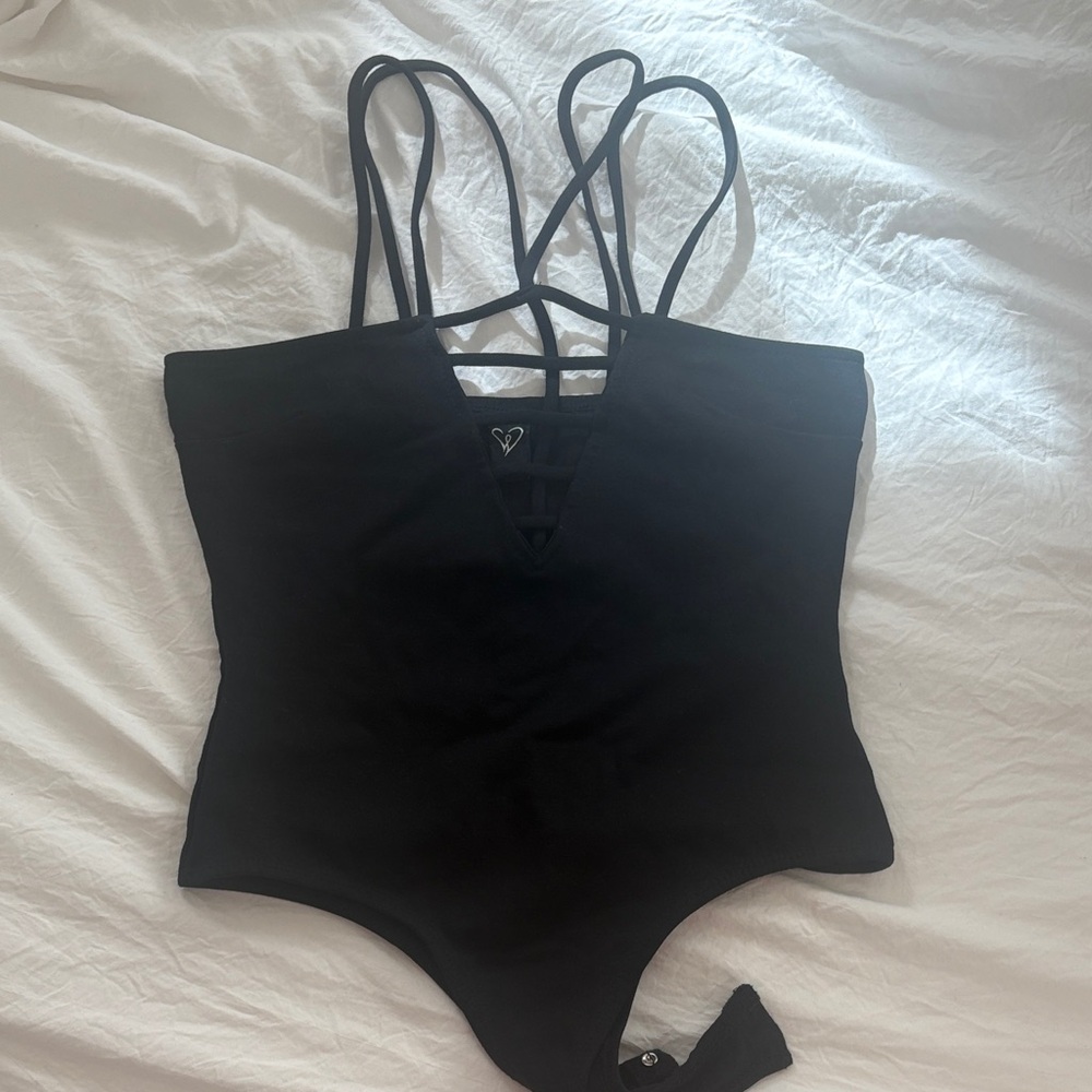 Black Strappy Bodysuit